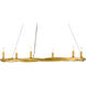 Soliloquy 6 Light 33 inch Contemporary Gold Leaf Chandelier Ceiling Light