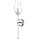 Clara Wall Sconce Wall Light in Polished Nickel