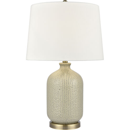 Neyland Park 27 inch 150.00 watt Gray Glazed with Antique Brass Table Lamp Portable Light