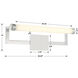 Clinton 28 watt 26.25 inch Polished Nickel Picture Light Wall Light
