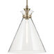 Laria 1 Light Champagne Bronze Pendant Ceiling Light in Clear