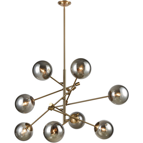 Accelerated Returns 8 Light 34 inch Aged Brass Chandelier Ceiling Light