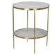 Rivoli 30 X 25 inch Antique Brass Side Table