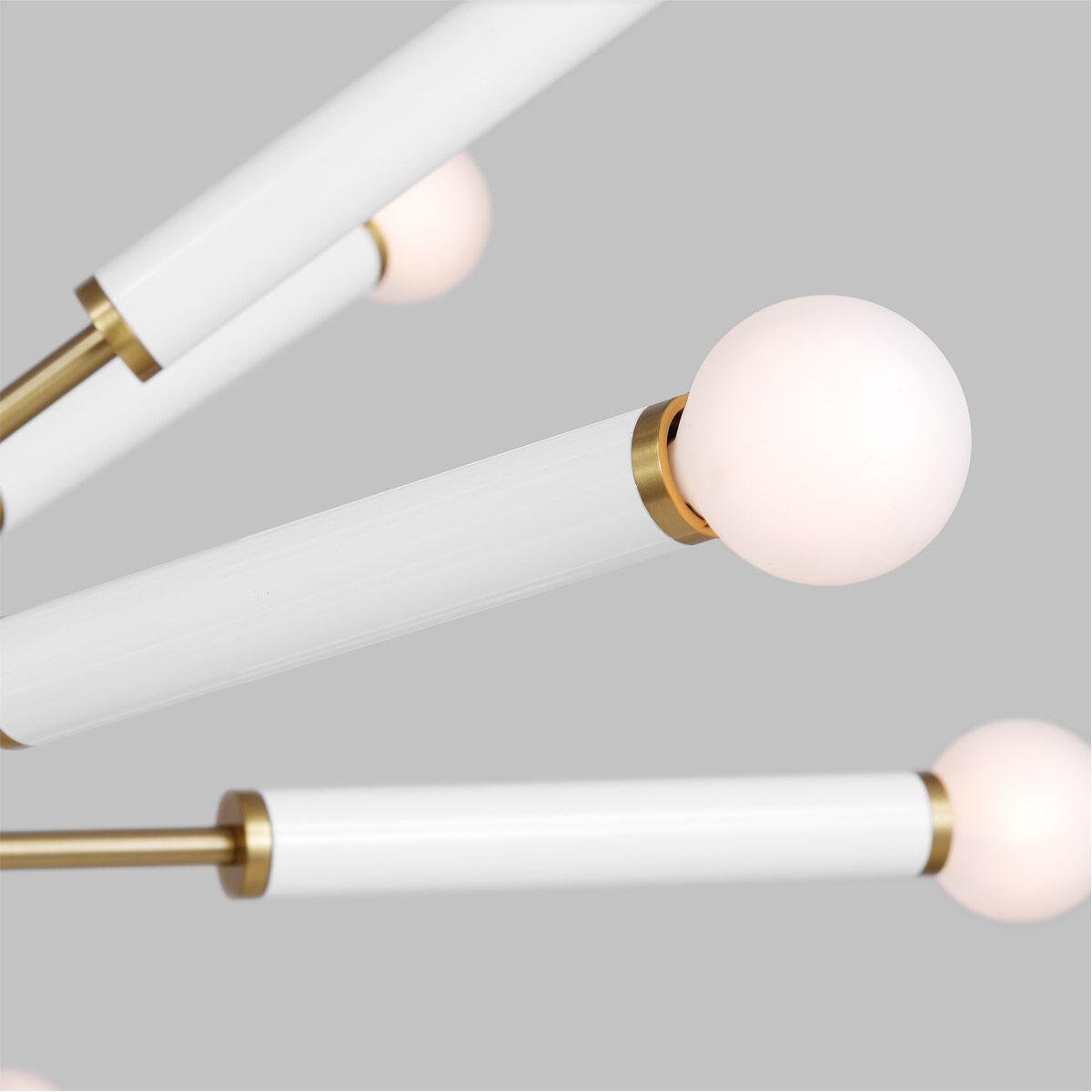 kate spade new york Monroe 18 Light 32.38 inch Burnished Brass Chandelier Ceiling Light in Burnished Brass / Gloss White