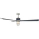 Nauticus 65 inch Brushed Nickel Wet with Navy Blades Smart Indoor/Outdoor Ceiling Fan
