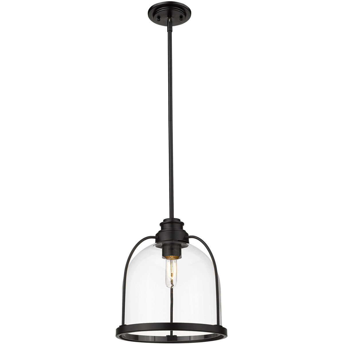 Stanton 1 Light 12 inch Matte Black Pendant Ceiling Light