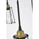 Auspice 3 Light 16 inch Brass and Black Pendant Ceiling Light