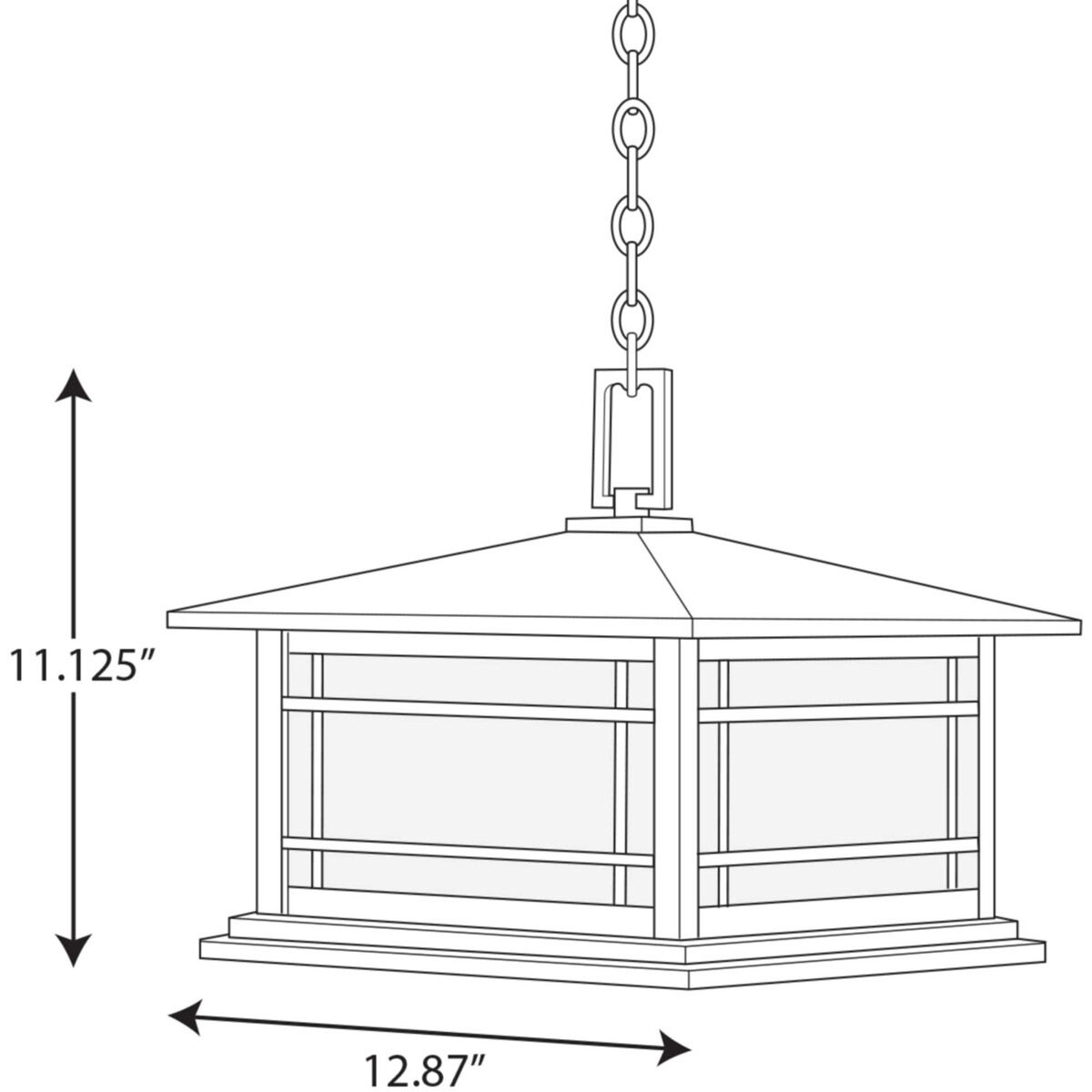 Oakcliff 1 Light 12.87 inch Antique Bronze Outdoor Hanging Lantern