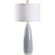 Pam Cain 35 inch 100.00 watt Gray Blue/White Glaze Table Lamp Portable Light