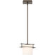 Arc Ellipse 1 Light 9 inch Bronze Mini Pendant Ceiling Light