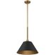 Mcgill 1 Light 16 inch Natural Brass Pendant Ceiling Light