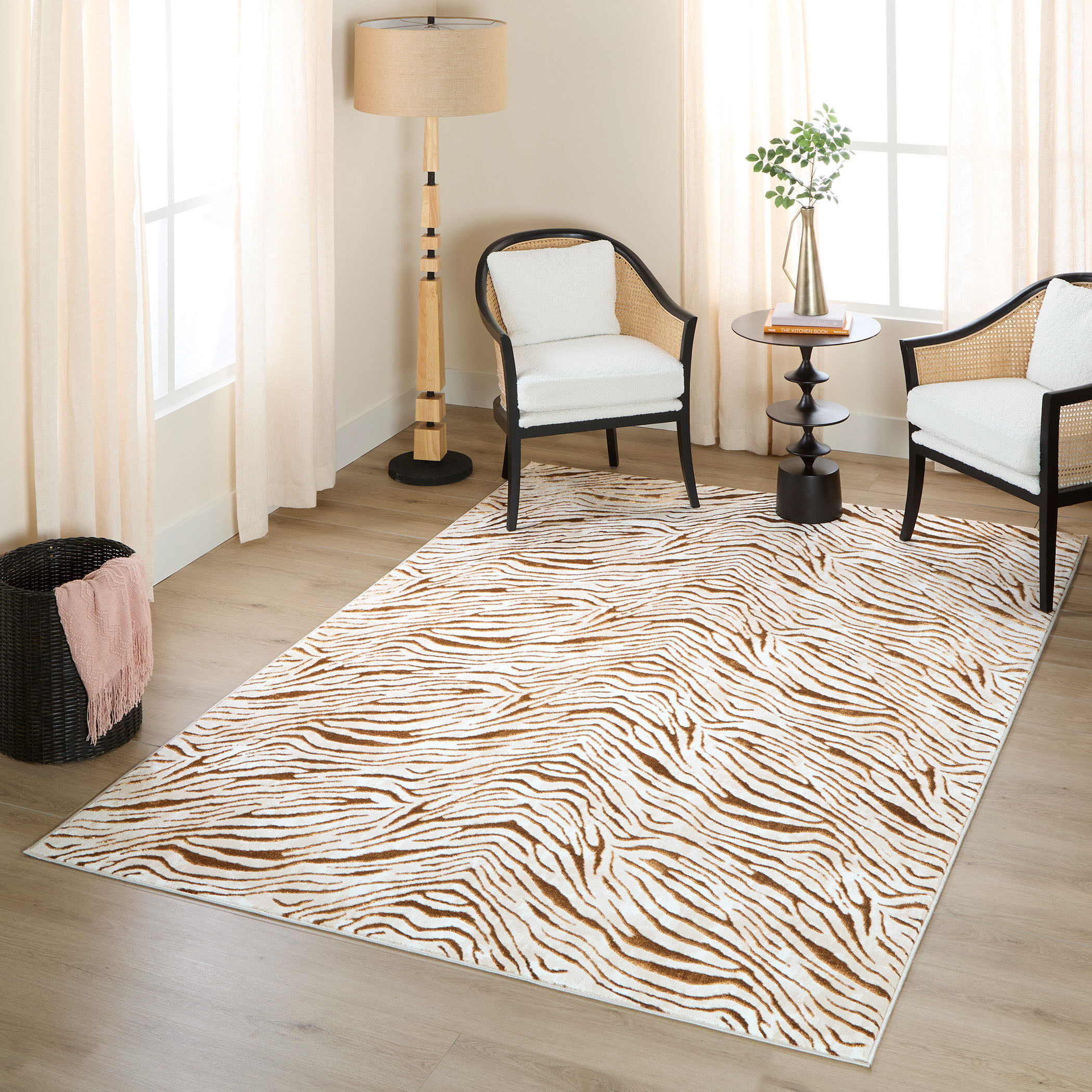 Melet 114 X 79 inch Gold Rug in 6 x 9