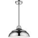 R Series 1 Light 14 inch Polished Nickel Pendant Ceiling Light