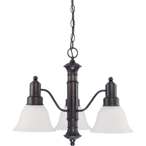 Gotham 3 Light 22.5 inch Mahogany Bronze Chandelier Ceiling Light