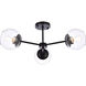 Briggs 3 Light 26 inch Black Flush Mount Ceiling Light