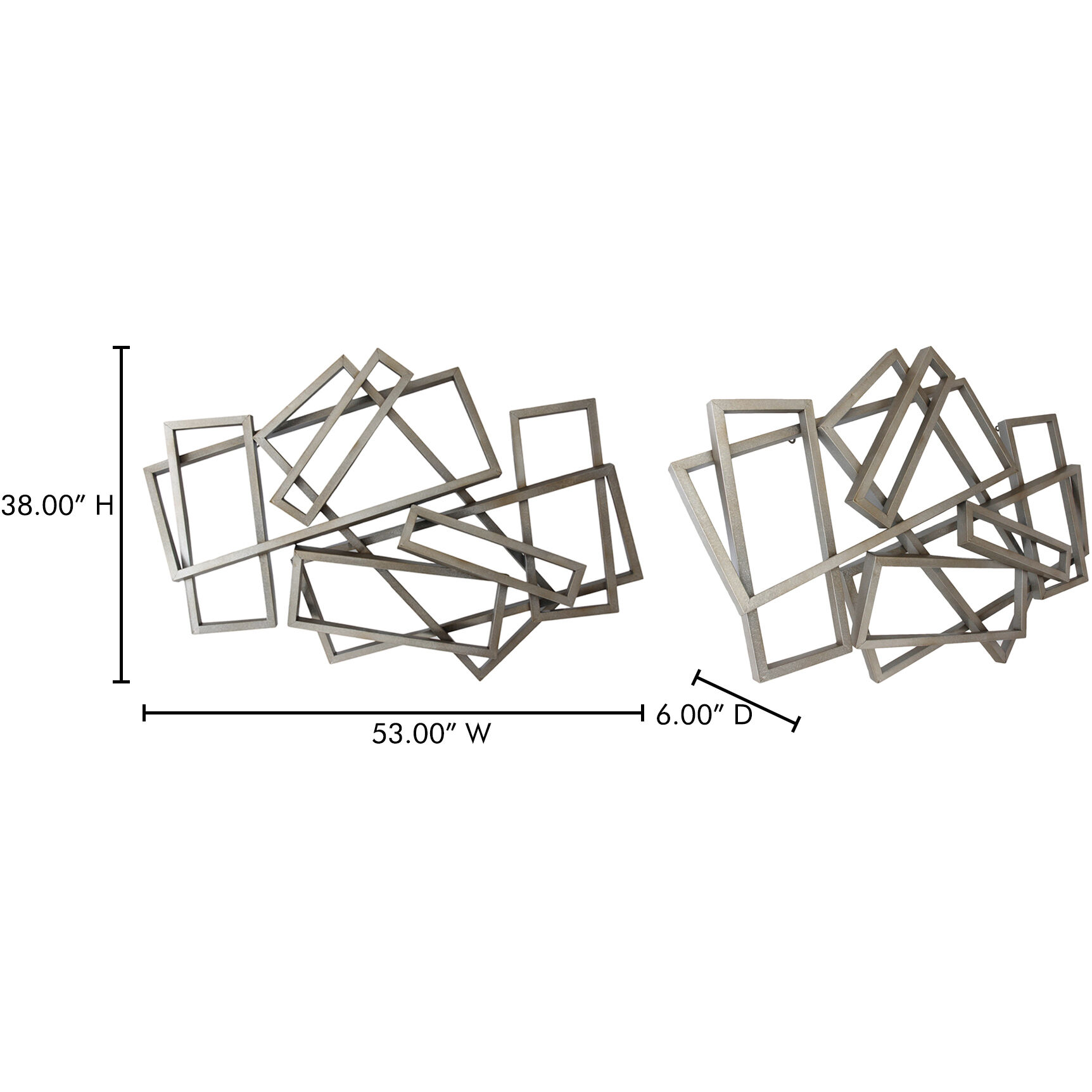 Rectangles Silver Wall Décor