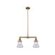 Franklin Restoration Bellmont LED 21 inch Brushed Brass Chandelier Ceiling Light in Clear Glass, Franklin Restoration