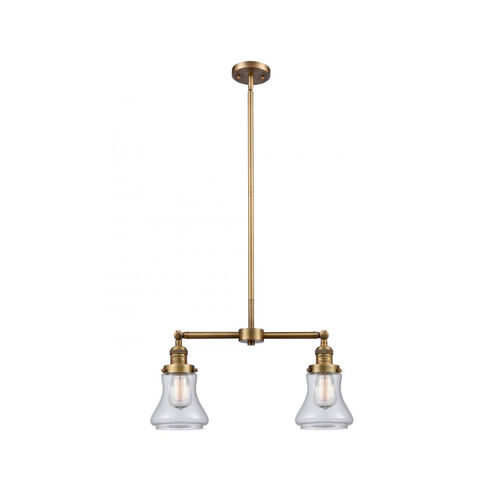 Franklin Restoration Bellmont LED 21 inch Brushed Brass Chandelier Ceiling Light in Clear Glass, Franklin Restoration