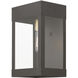 Barrett 1 Light 13 inch Bronze with Antique Brass Candle Outdoor Wall Lantern