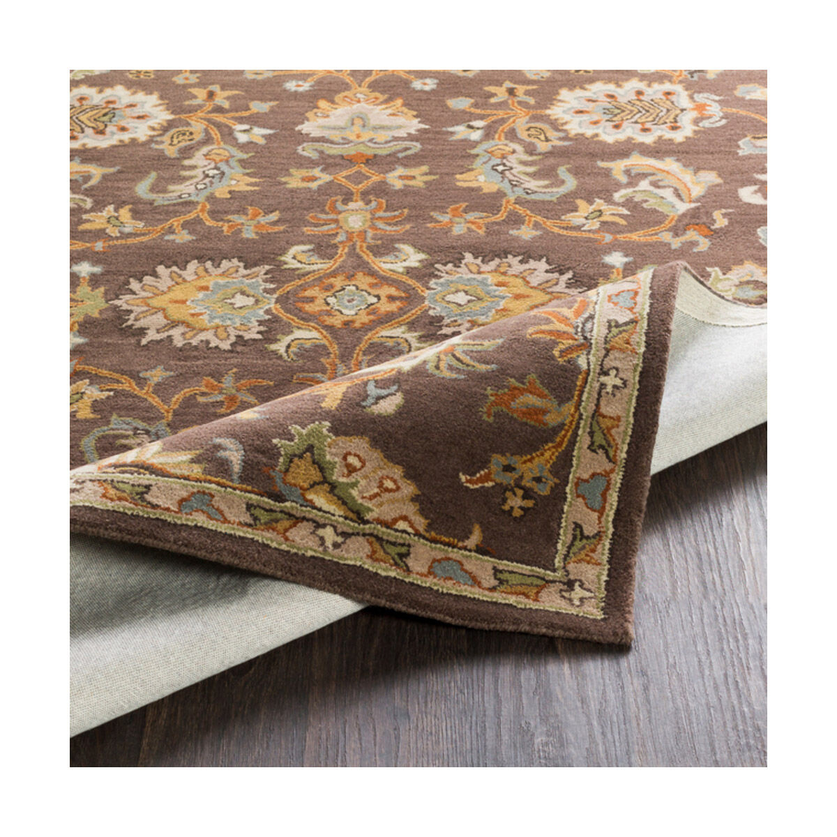 Middleton 96 X 96 inch Dark Brown Handmade Rug, Round