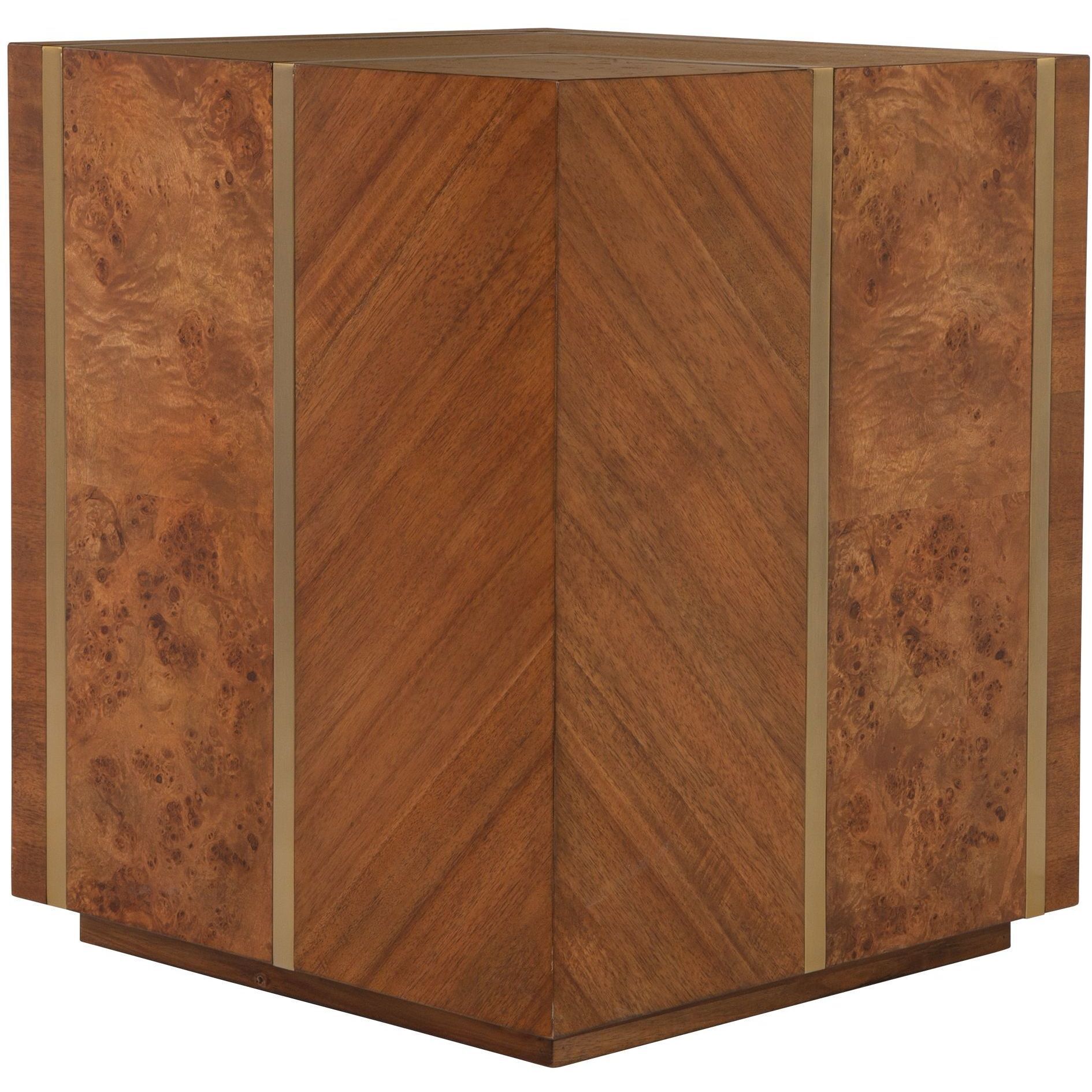 Seven Wonders 24 X 20 inch Maple Burl and Acacia and Alder Wood Side Table