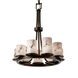 LumenAria LED 23 inch Dark Bronze Chandelier Ceiling Light in 6300 Lm LED, Cylinder with Flat Rim, Dakota