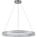 Chevron LED 31.5 inch Brushed Nickel Pendant Ceiling Light
