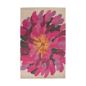 Bombay 36 X 24 inch Pink and Pink Area Rug, Wool