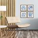 Geometrics Collection Blue Framed Art