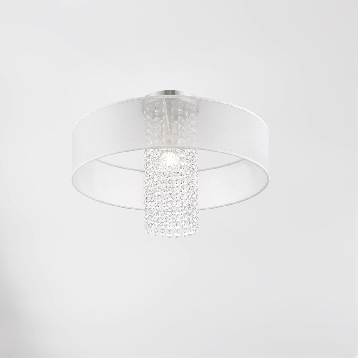 Bella Vista 1 Light 20 inch Brushed Nickel Semi-Flush Mount Ceiling Light