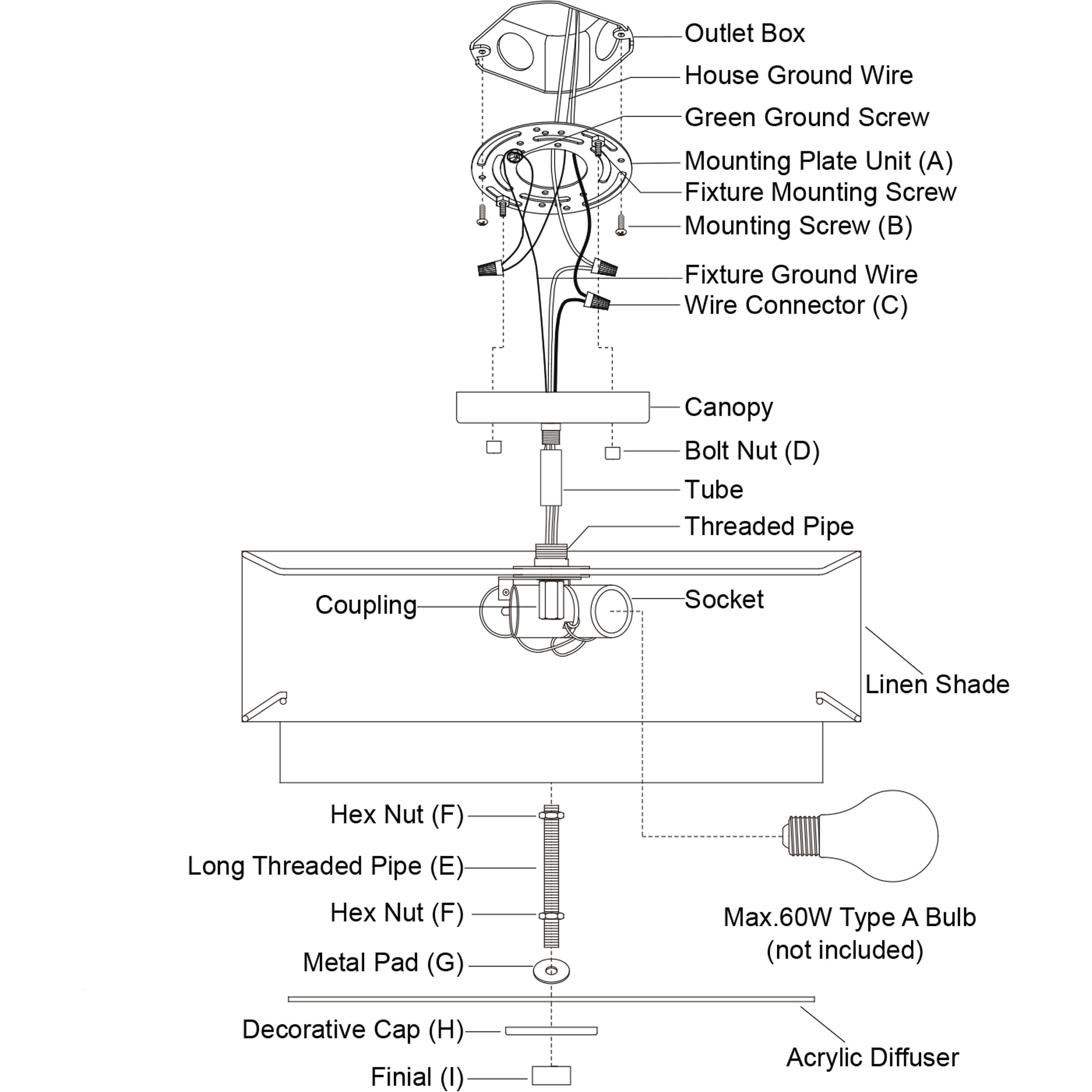 Burnaby LED 16 inch Black Semi-Flush Mount Ceiling Light
