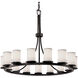 Textile LED 42 inch Matte Black Chandelier Ceiling Light in White, 10500 Lm LED