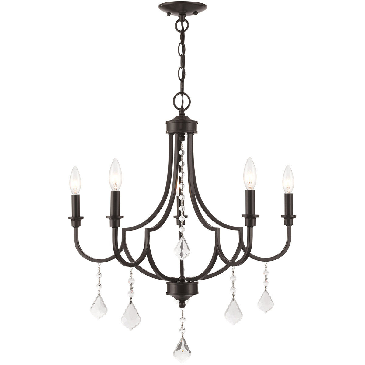 Glendale 5 Light 25 inch English Bronze Chandelier Ceiling Light
