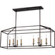 Perryton 8 Light 40 inch Bronze Linear Chandelier Ceiling Light