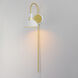 Dawn Wall Sconce Wall Light in White and Satin Brass