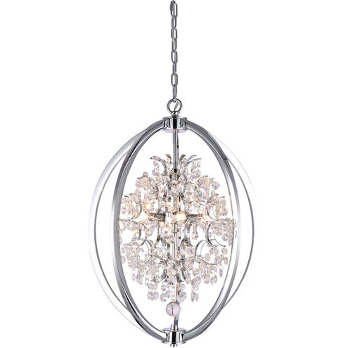 Canada 4 Light 18 inch Chrome Chandelier Ceiling Light