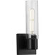 Clarion 1 Light 5 inch Matte Black Bath Vanity Wall Light