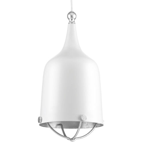 Era 1 Light 8 inch White Pendant Ceiling Light, Design Series