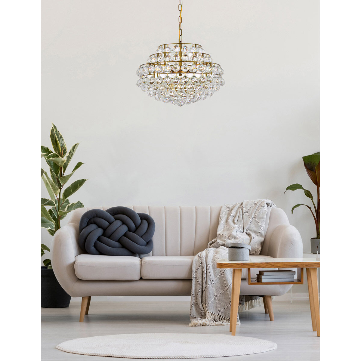 Savannah 5 Light 20 inch Brass Pendant Ceiling Light