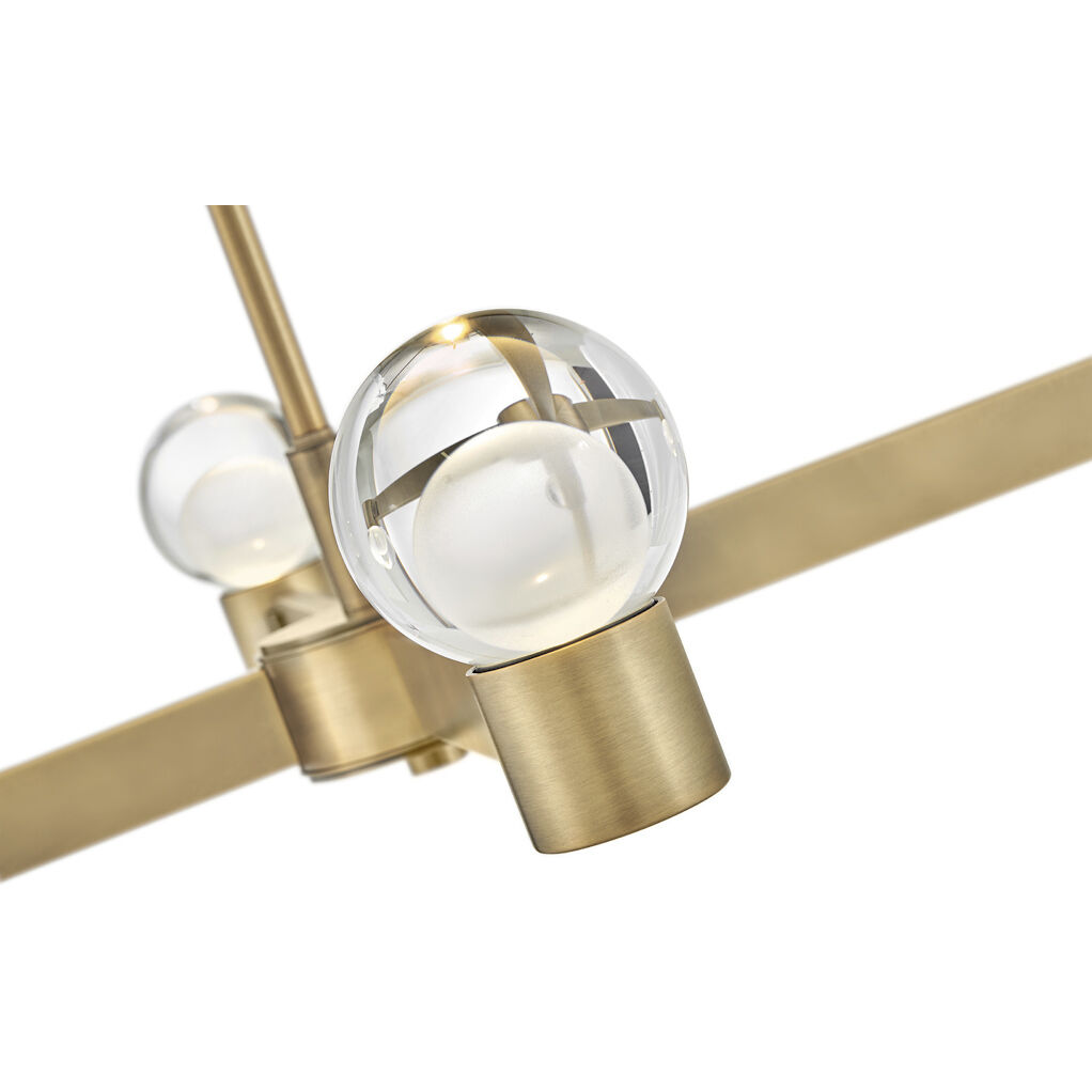 Lyric LED 32 inch Heritage Brass Chandelier Ceiling Light