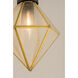 Adorn 1 Light 8 inch Black/Burnished Brass Single Pendant Ceiling Light