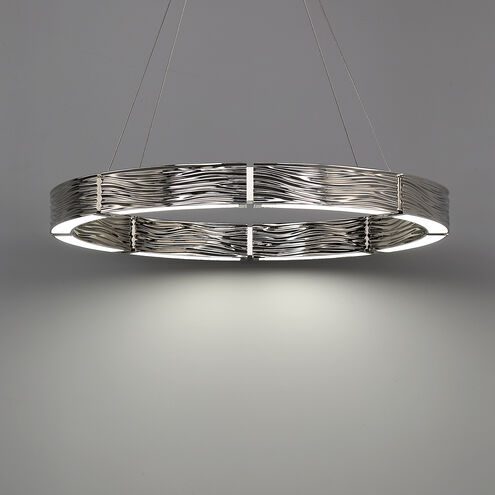Zelda LED 29 inch Polished Nickel Chandelier Ceiling Light in 29in.