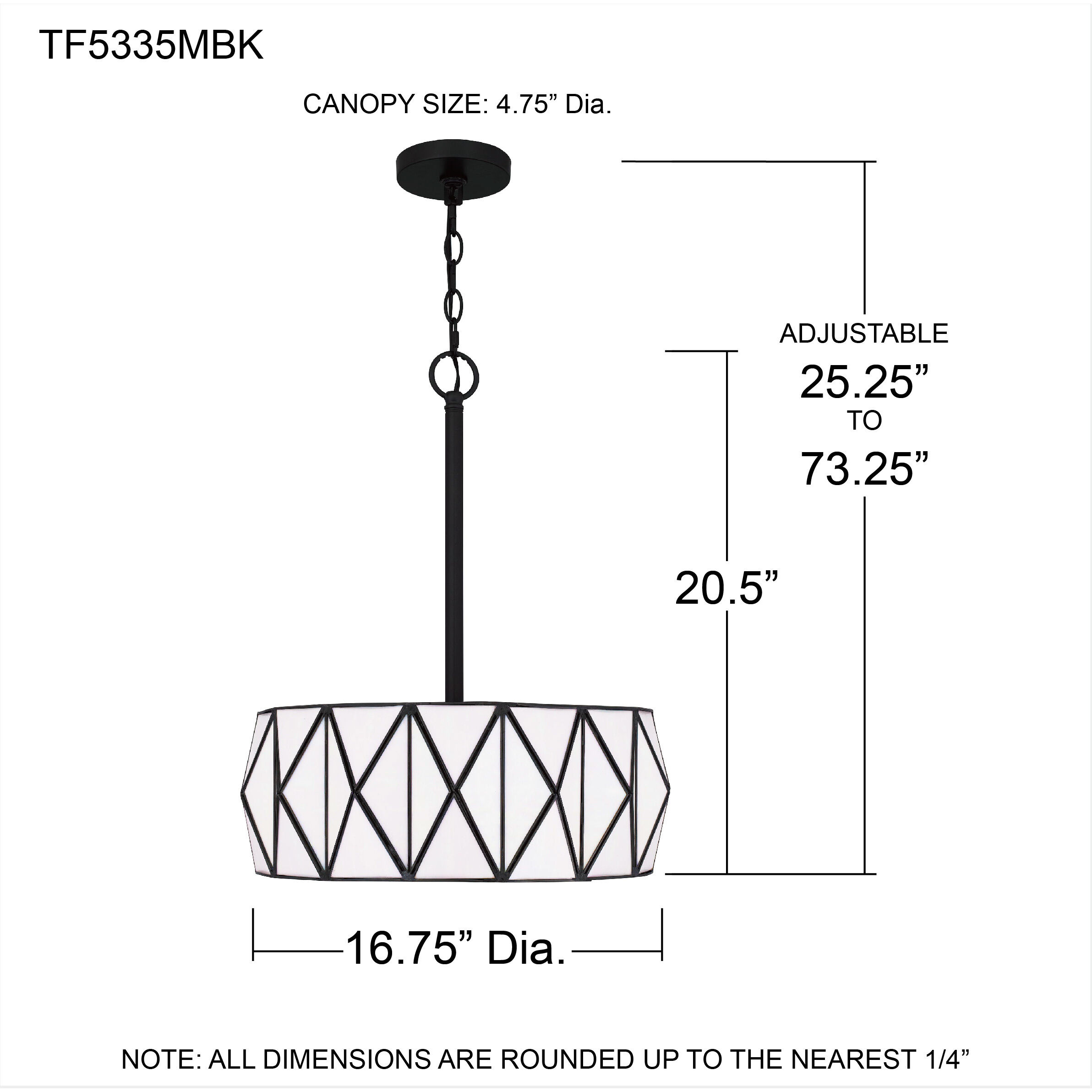 Jakarta 3 Light 16.75 inch Matte Black Pendant Ceiling Light