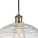 Ballston Deco Swirl 1 Light 14 inch Antique Brass Pendant Ceiling Light