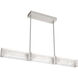 Tabulo LED Beige Silver Linear Pendant Ceiling Light in Linea Cast