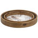 Round Cream/Brown Tray
