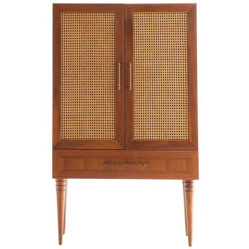 Melrose 40 inch Satin Walnut Cocktail Cabinet