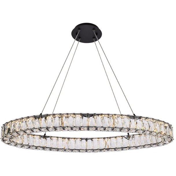 Monroe 1 Light 36 inch Black Pendant Ceiling Light