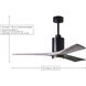 Atlas Patricia-3 52 inch Matte Black Ceiling Fan, Atlas