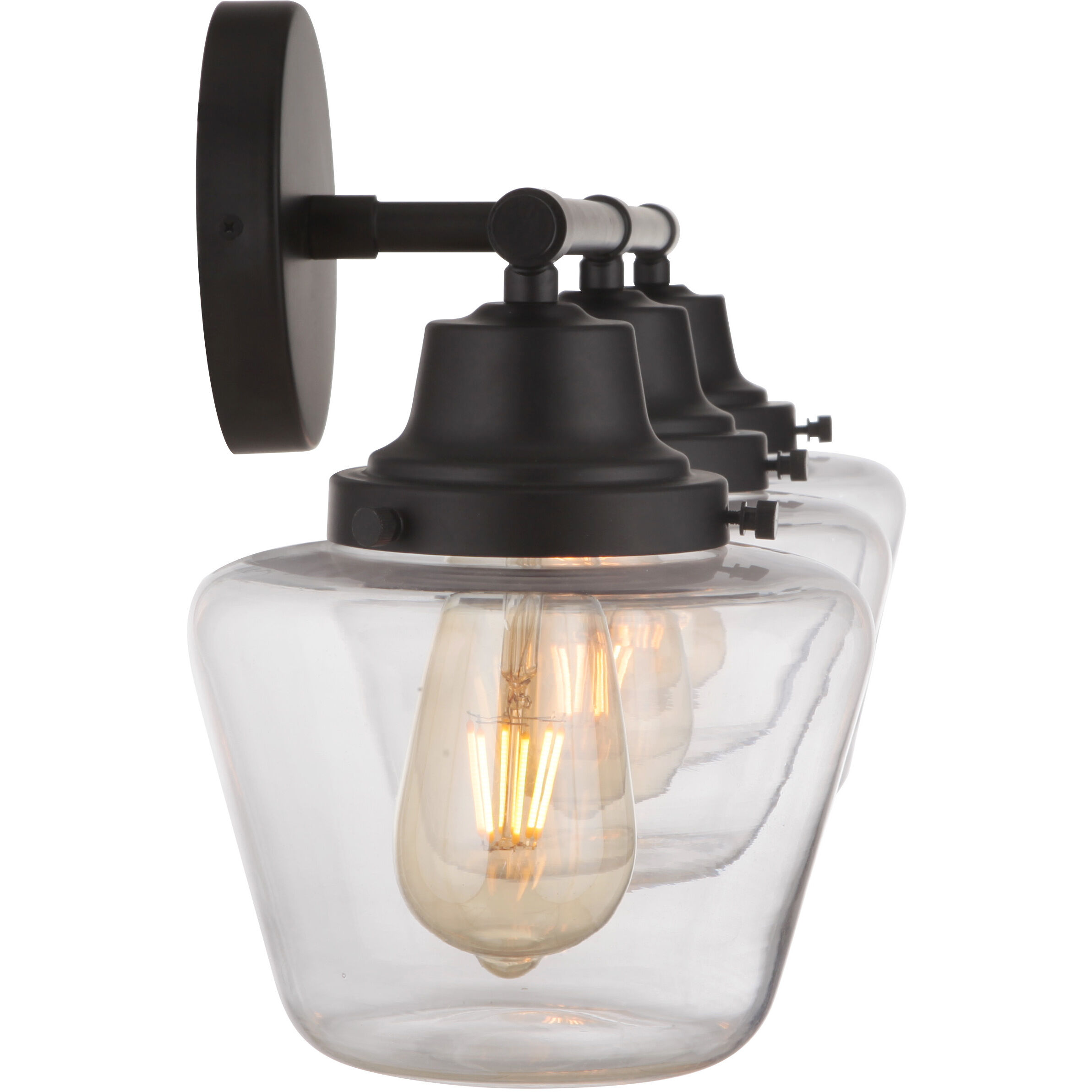 Neighborhood Essex 3 Light 28 inch Flat Black Vanity Light Wall Light, Neighborhood Collection